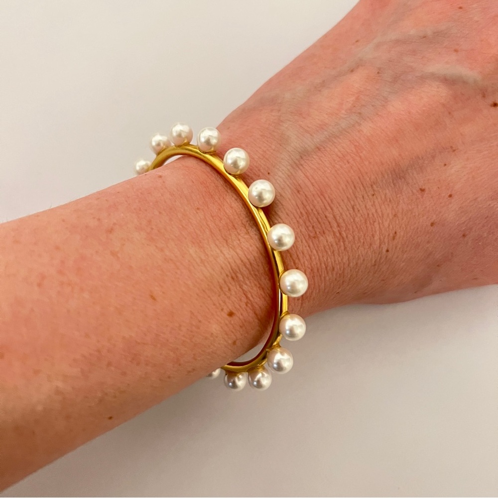 J.Crew Pearl Studded Cuff Bracelet